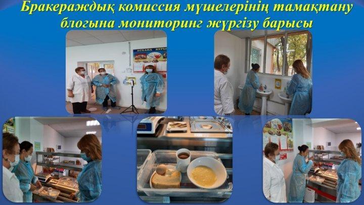 Бракераждық комиссия мүшелерінің тамақтану блогына мониторинг жүргізу барысы
